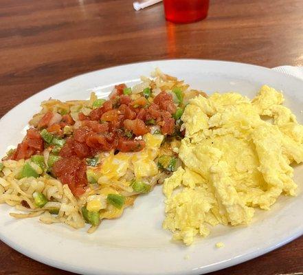 Huevos Garcia included a giant flour tortilla, like g-grandmother used to make.