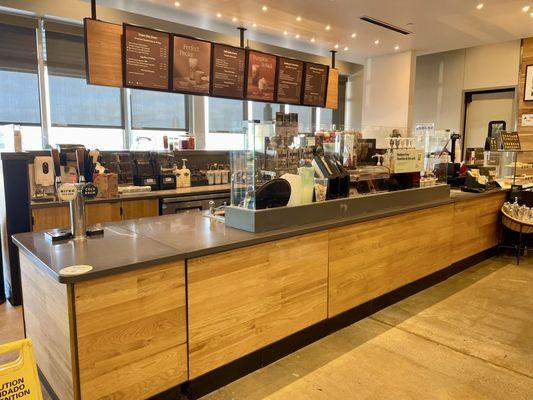Ordering counter right inside (and to the left) of main entrance of Target. Never very busy, service is friendly and drinks are well made!