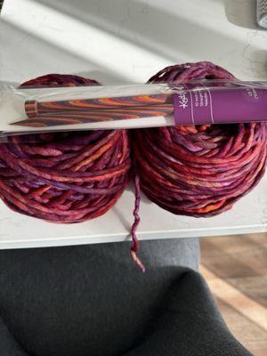 Chunky Merino and top quality #15 needles to match