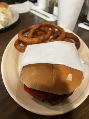 Grilled onion burger