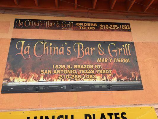 The sign of on building