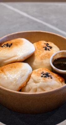 Pan-Fried Wagyu Beef Bao: $8.95; $9.75 with tax. Served with a sweetened soy sauce.