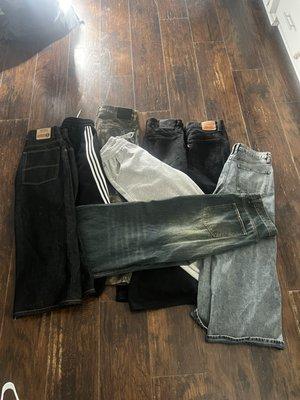 6 jeans 2 sweatpants