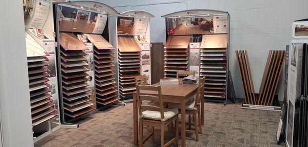Karndean Designflooring project center, with options for top-notch floating, glue down, or loose lay luxury vinyl products