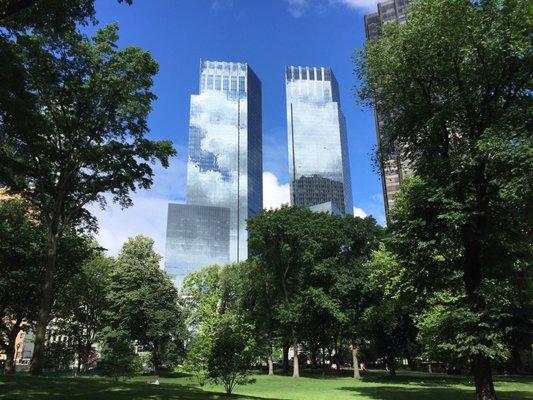 Time Warner (HBO, Turner, WB - NOT the cable co.) is located in Time Warner Center. One of the best buildings ringing Central Park!