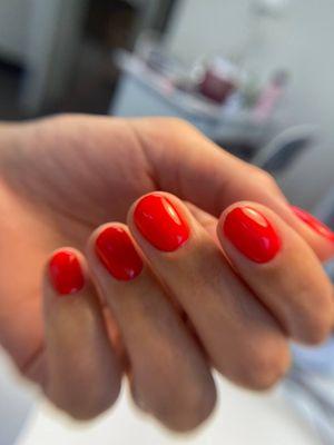 Russian manicure with gel cover