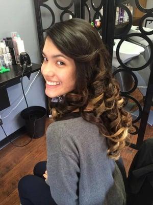 Ombre color and style. Hair done by Adriana.