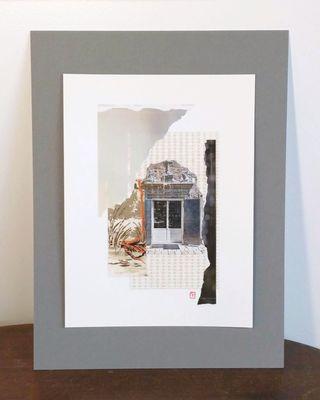 On The Terrace, collage by Karen Koch.