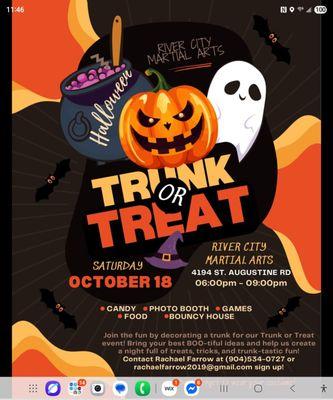 Oct 18th trunk or treat party.