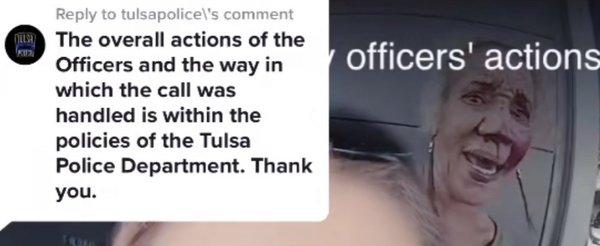 The PD backing the nasty actions of the officer. That lady, all bruised up is LADONNA PARIS JUSTICE FOR HER