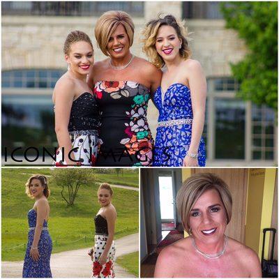 Prom makeup for mother and her twin girls 2016