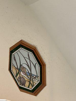 Walls had dust everywhere