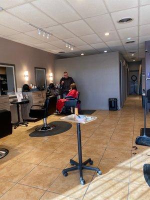 Freddy working on is Saturday client Kathy.