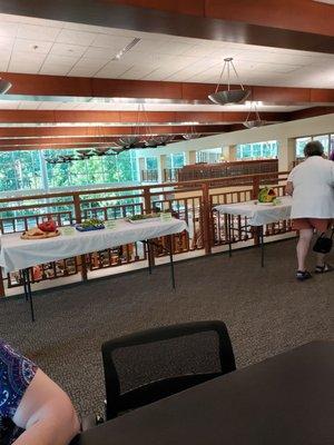 The interior of the library.