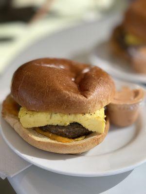 Sausage breakfast sandwich