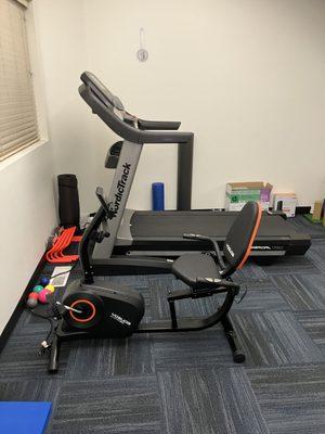 Treadmill and bike