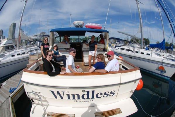 At the dock, before a cruise.