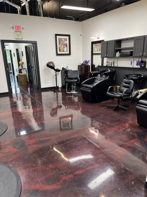 State of the art shampoo area