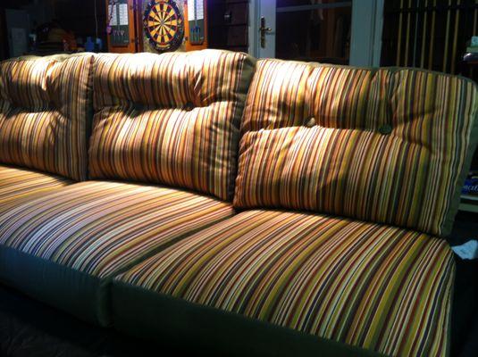 Outdoor cushions re-done