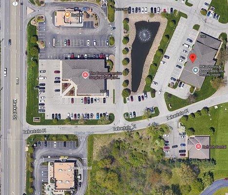 You can find us right off of Market street on Debartolo Place, across from Refresh Dental