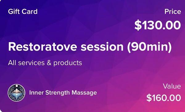 Giftcards with bonus add-on treatment available This Holiday