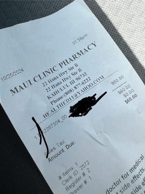 They charge a $60 minimum for filling or compounding base prescription fee seems arbitrary