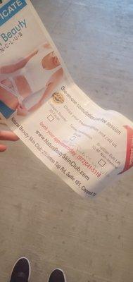 Ad that was taped on my car