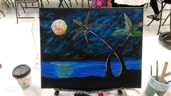 The painting we did looked pretty good after all