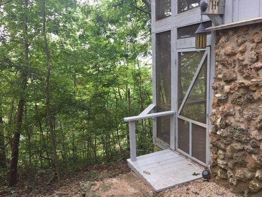 Entrance to one of the cabins.