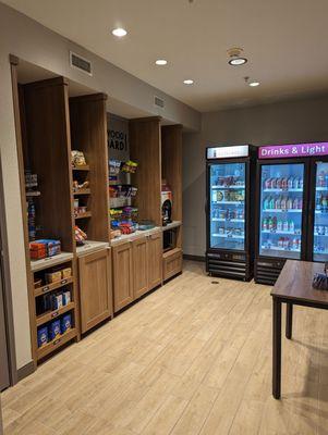 Snack and coffee area for purchase