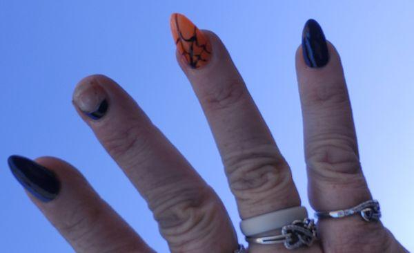 This is my nails, and this is what happened.And it was so bad that it even took a section of my finger nail itself