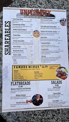 Menu side A