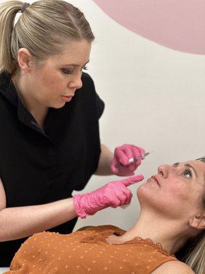 Lip injection demonstration