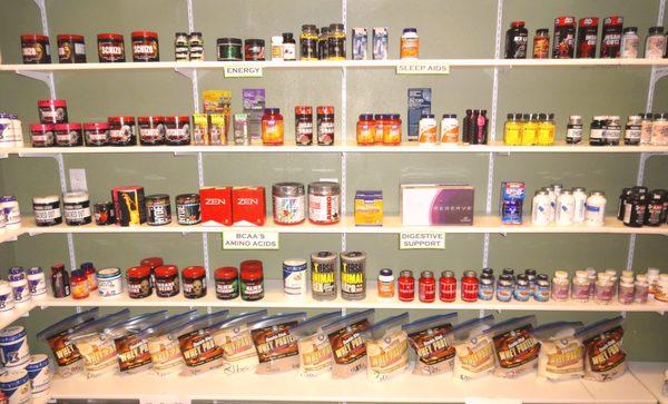 Many different brands of Supplements, Vitamins, Pre-workout, Proteins and Sleep Aids