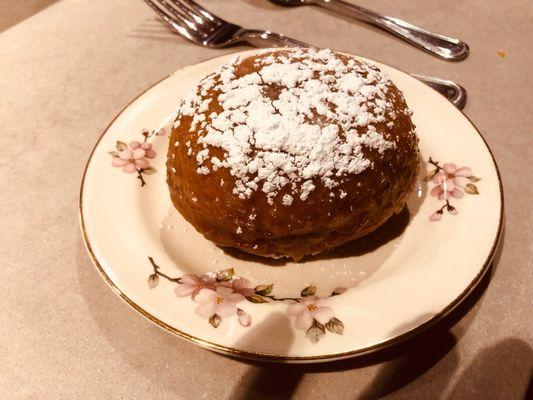 Packzi with raspberry filling, brown butter glaze