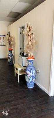 The hallway , inside the store.