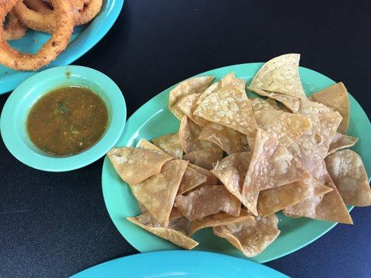 Fresh made chips and salsa