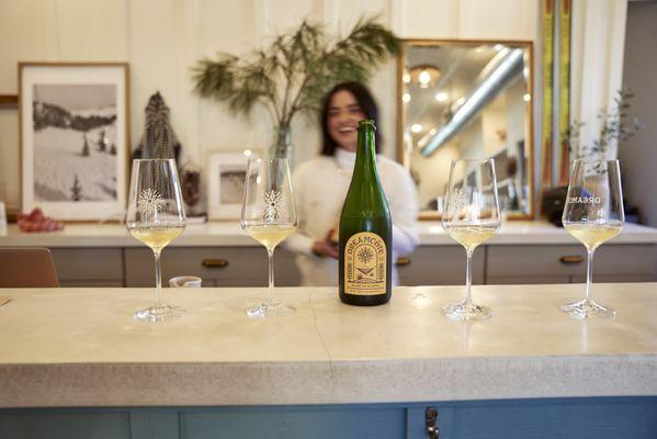 We offer a special Bubbly flight, focussing on our Pet-Nat styled wine featuring dome salty bites.