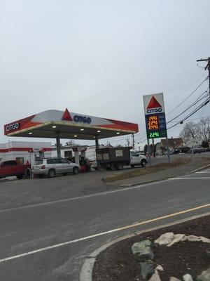4 Corner Citgo of Dedham -- 197 Milton Street, East Dedham Station & Sign