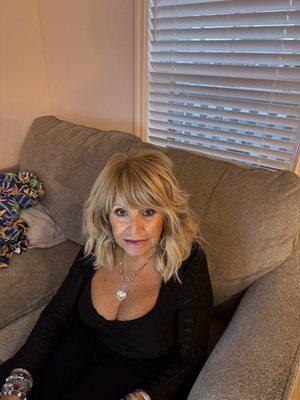 My blonde hair with 2 extension beaded wefts