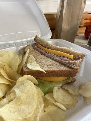 Check out the cheese slice...a little too much for this sandwich!