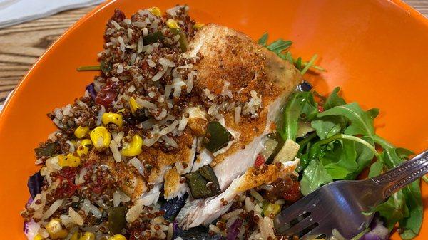 Fish Taco Bowl. Not sure what makes this a taco bowl.