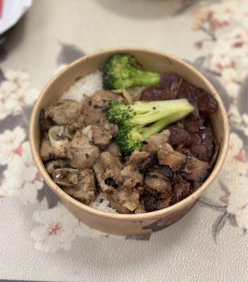 Any 2 Selective Rice(Half & Half) Preserved meat and pork ribs