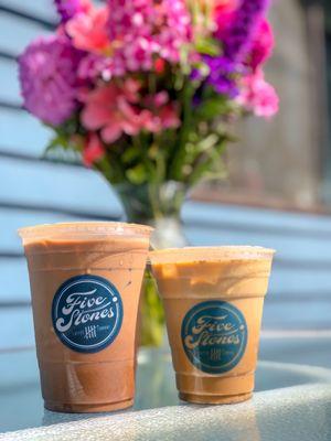 Iced mocha bacio, iced latte