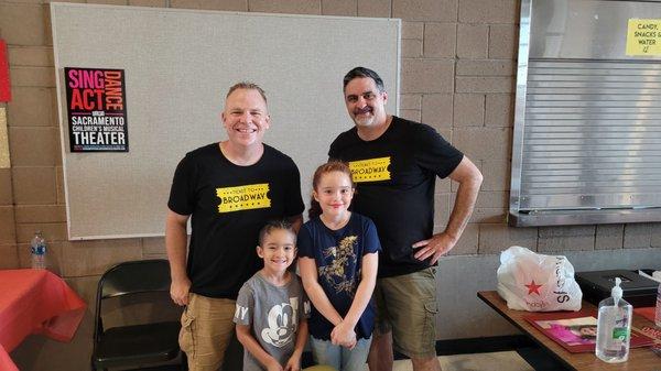 My kids with the Director John, and Production Manager Aaron