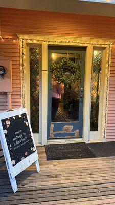 Cute exterior next to the tea house