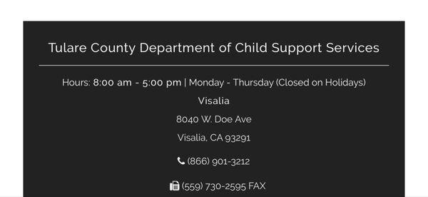 Tulare County Department Of Child Support Services