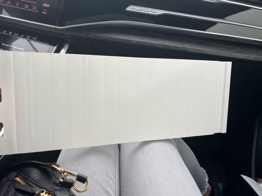 Area which we asked to sample the primer before we buy over 500sqft+ to paint.