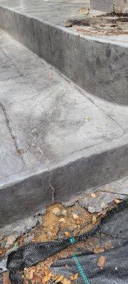 Cracking concrete on our back patio along half of the pour after just two months.