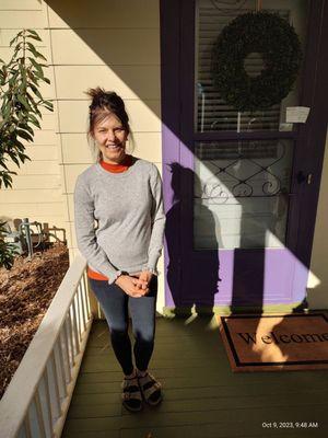 Jean, the incomparable hostess.